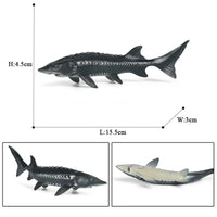figurine poisson esturgeon noir