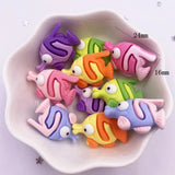 figurine poisson exotique colore lot de 10 en résine