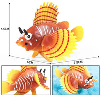 figurine poisson lion rouge