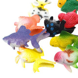 figurine poisson lot 12 miniatures multicolores