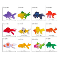 figurine poisson lot 12 miniatures taille et couleur