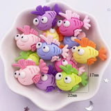 figurine poisson multicolore lot de 10