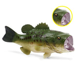Gros plan sur la bouche de la Figurine Poisson Perche Verte, illustrant le réalisme et les détails de sa sculpture