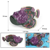 figurine poisson-pierre violet réaliste
