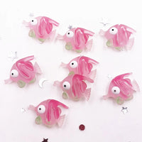 figurine poisson rose en résine lot de 10