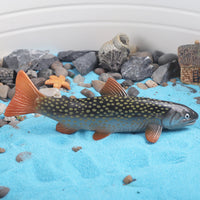 figurine poisson saumon tacheté décoration aquarium