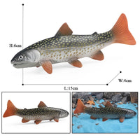 figurine poisson saumon tacheté réplique oncorhynchus
