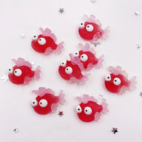 figurine poisson tropique rouge lot de 10