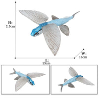 figurine poisson volant exocet bleu