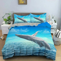 housse de couette baleine sautant