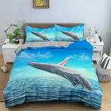 housse de couette baleine sautant