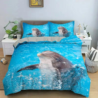 housse de couette dauphin souriant