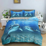 housse de couette famille de dauphins