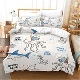 housse de couette octopus plongée