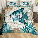 housse de couette poisson ange marin