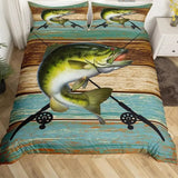 housse de couette poisson bass de rivière