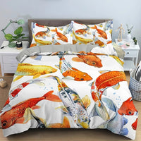 housse de couette poisson carpe koi traditionnel