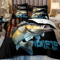 housse de couette poisson doré thème américain