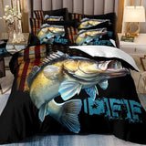 housse de couette poisson doré thème américain