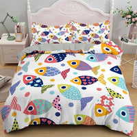 housse de couette poisson fantaisie