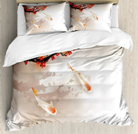 housse de couette poisson koi douceur japonaise