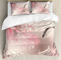 housse de couette poisson koi sakura romantique