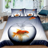 housse de couette poisson rouge aquarium
