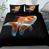 housse de couette poisson rouge blanc moderne