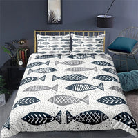 housse de couette poisson stylisé