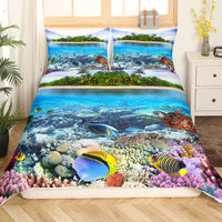 housse de couette poisson tropicaux et tortues