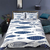 housse de couette poisson vintage