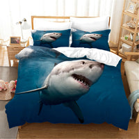 housse de couette requin blanc océan profond