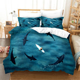 housse de couette surfeur et requins