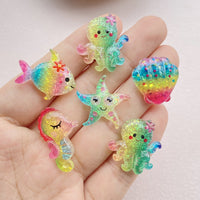 lot figurine marine arc en ciel