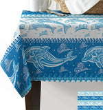 nappe dauphin motif océan table salle à manger