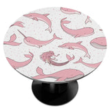 nappe extensible dauphins roses pour table ronde