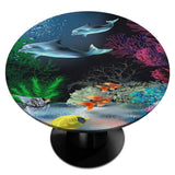 nappe extensible poisson et dauphins pour table ronde