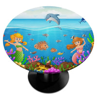 nappe extensible sirènes et poissons pour table ronde