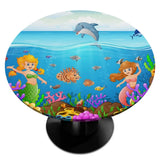 nappe extensible sirènes et poissons pour table ronde