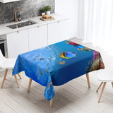 nappe poisson bleu et rayures