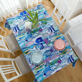 nappe poisson exotique bleu vue du dessus