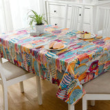 nappe poisson exotique multicolore table rectangulaire