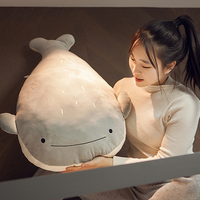 peluche baleine grise 50 cm