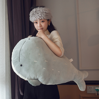 peluche baleine grise