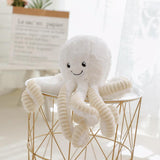 peluche pieuvre 80 cm blanc