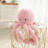 peluche pieuvre 80 cm rose