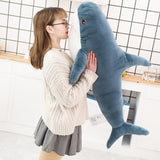 peluche requin cent cm bleu