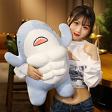 peluche requin costaud bleu 60 cm