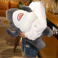 peluche requin costaud gris 60cm