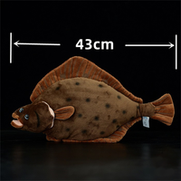 peluche turbot poisson plat 43cm